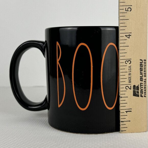 Halloween "Boo" Mug Black Ceramic Coffee Cup Halloween Decor - Picture 7 of 9